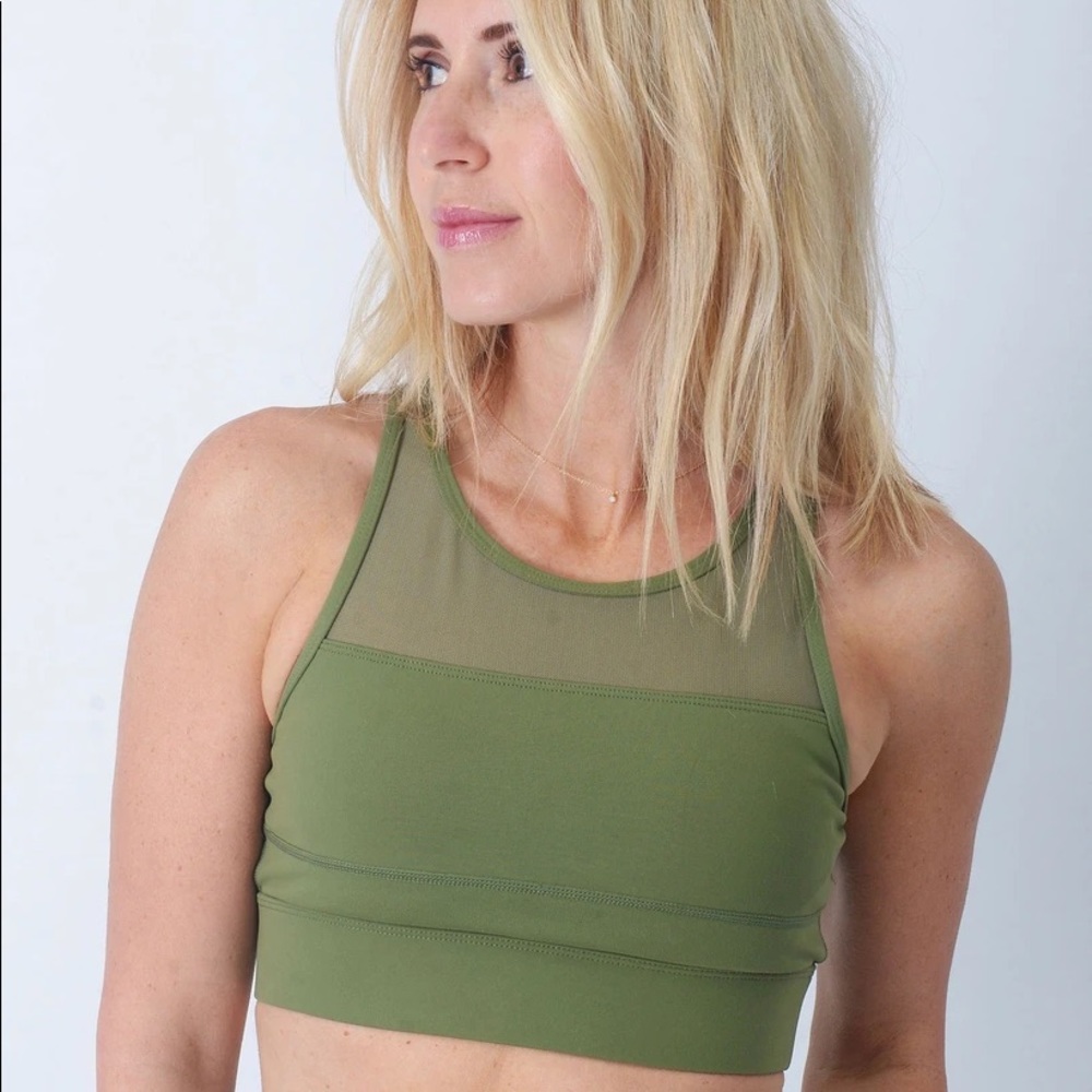 Zyia olive green all star sports bra